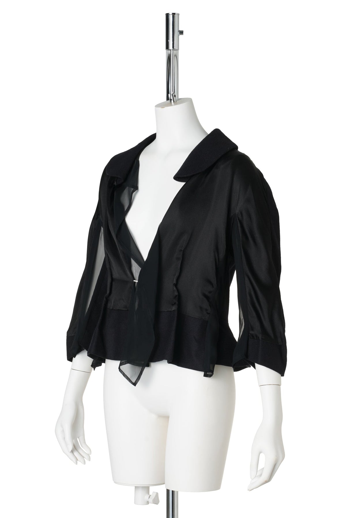 HYBRID CROPPED JACKET / BLACK