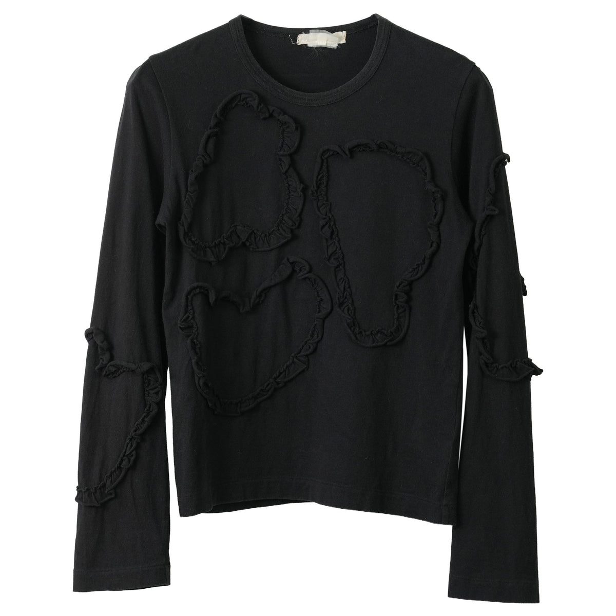 PATCHWORK LONG SLEEVE TOP / BLACK