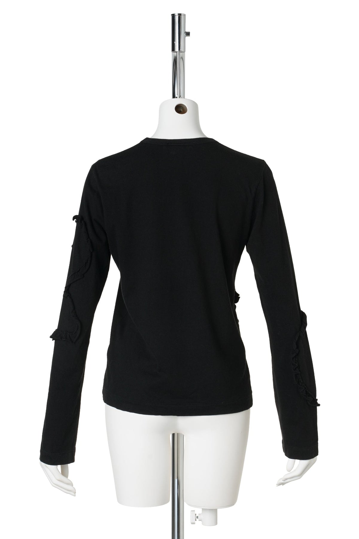 PATCHWORK LONG SLEEVE TOP / BLACK