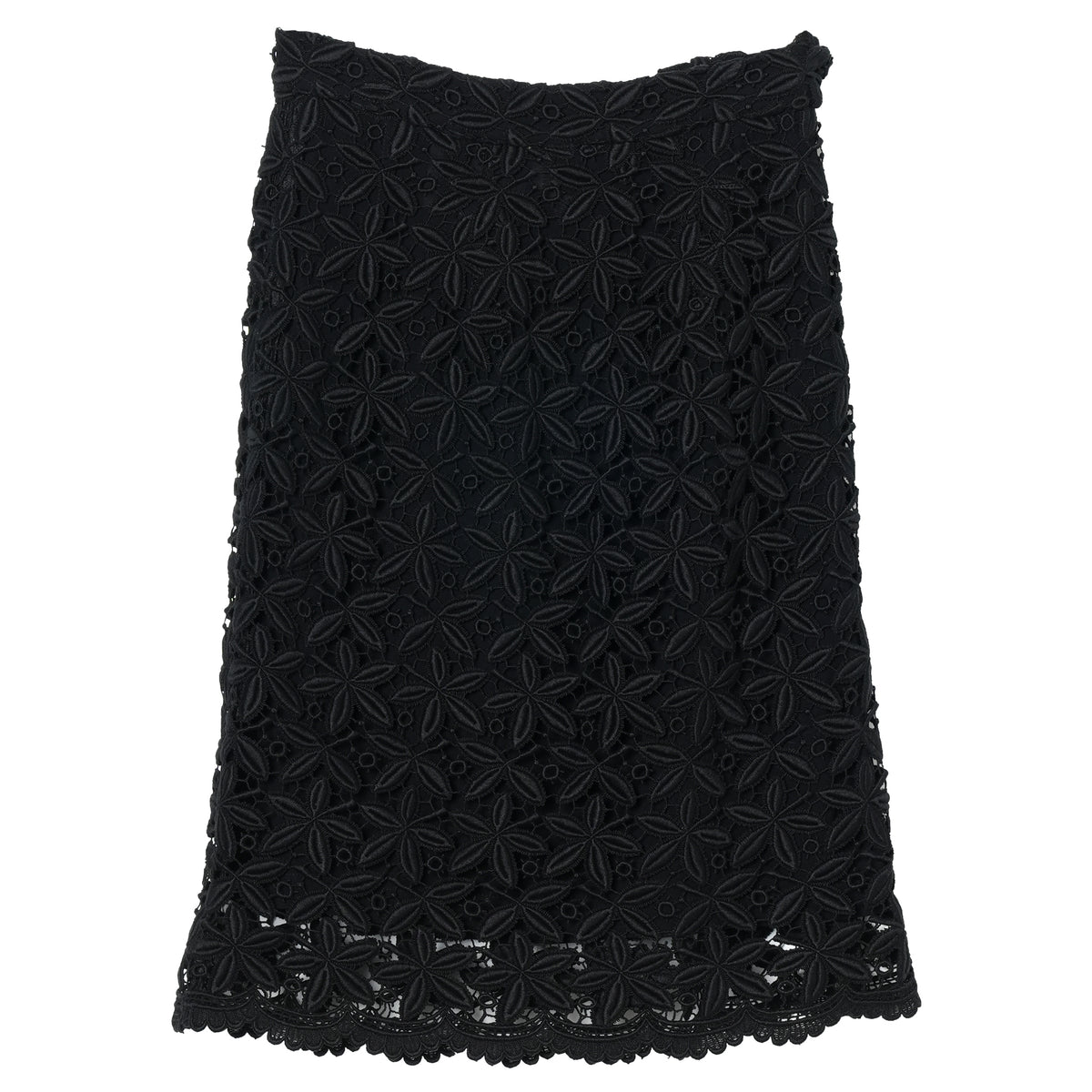 EMBROIDERY SKIRT / BLACK