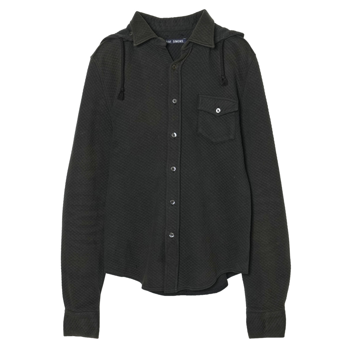 DETACHABLE HOODED SHIRT / BLACK