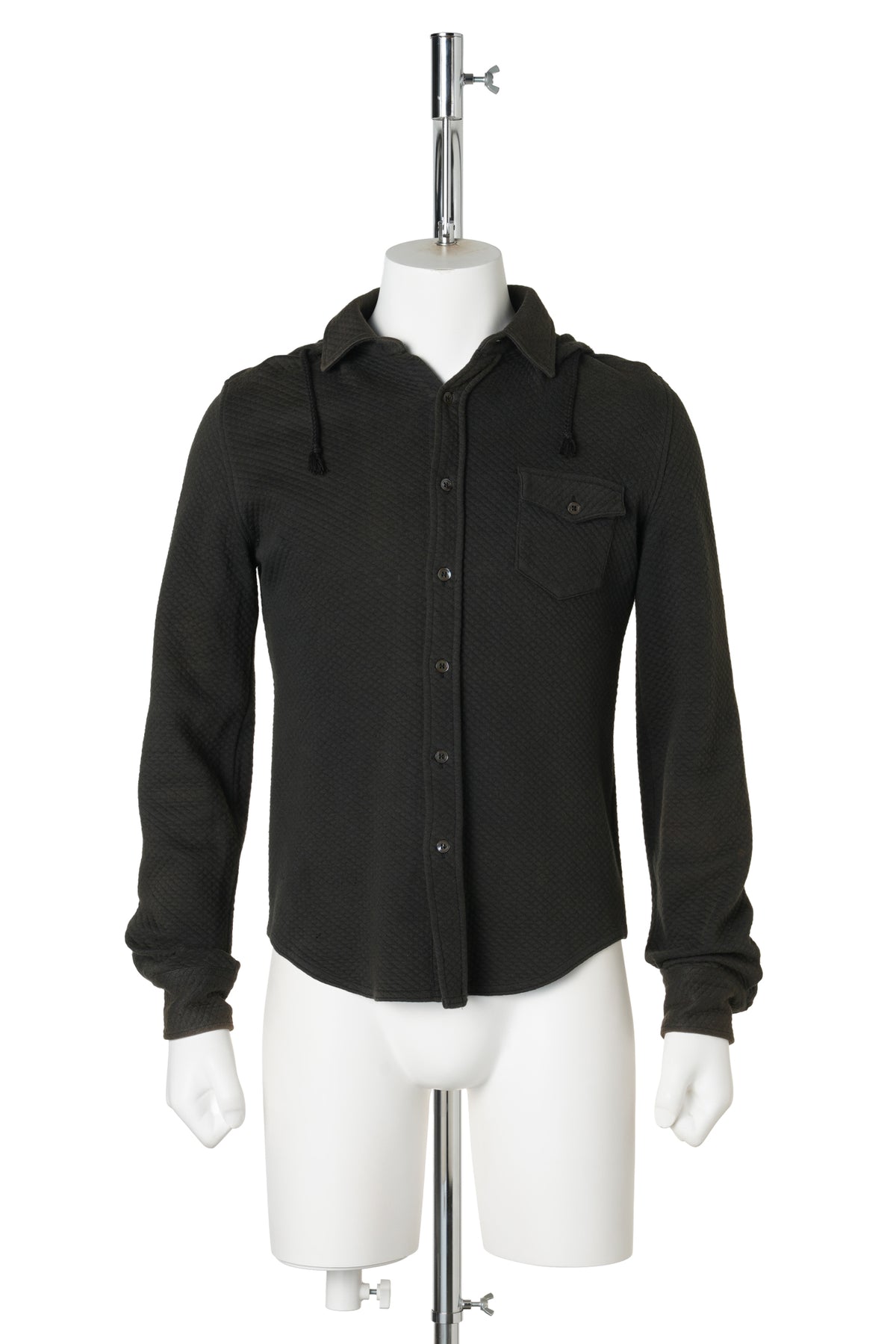 DETACHABLE HOODED SHIRT / BLACK