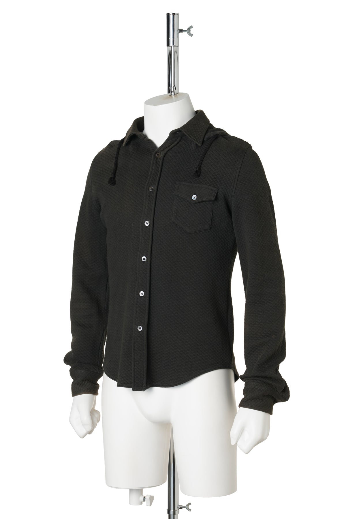 DETACHABLE HOODED SHIRT / BLACK
