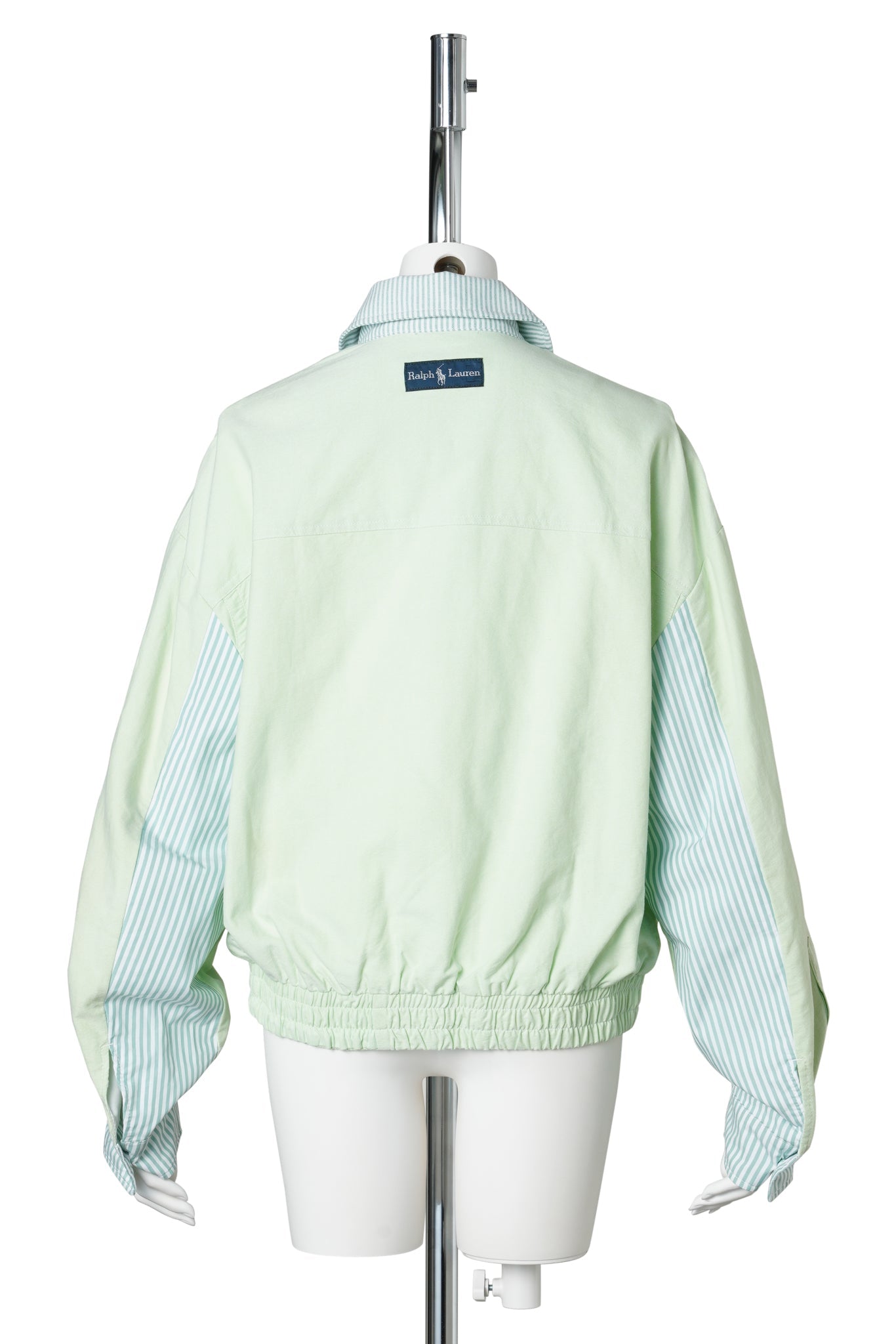 LACE-TRIMMED HARRINGTON JACKET / GREEN