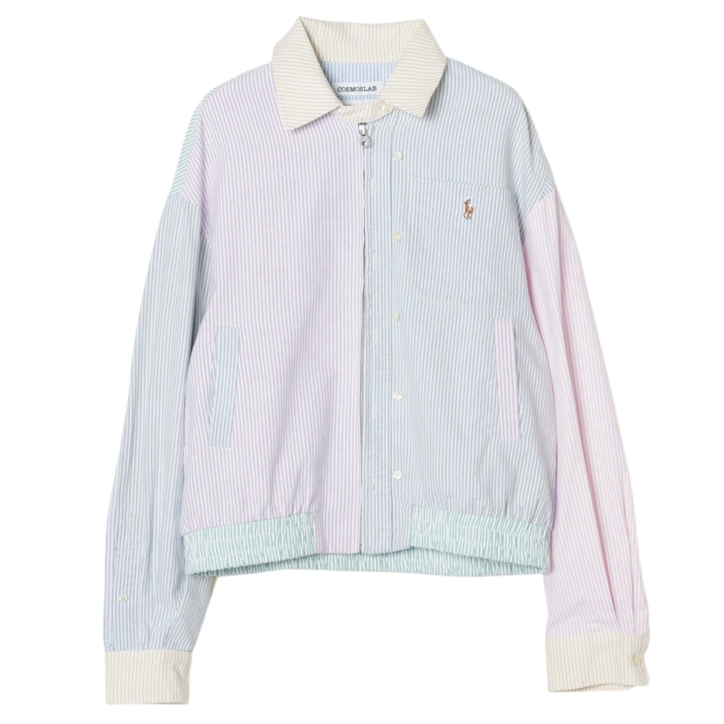 COLOR-BLOCK HARRINGTON JACKET / BLUE