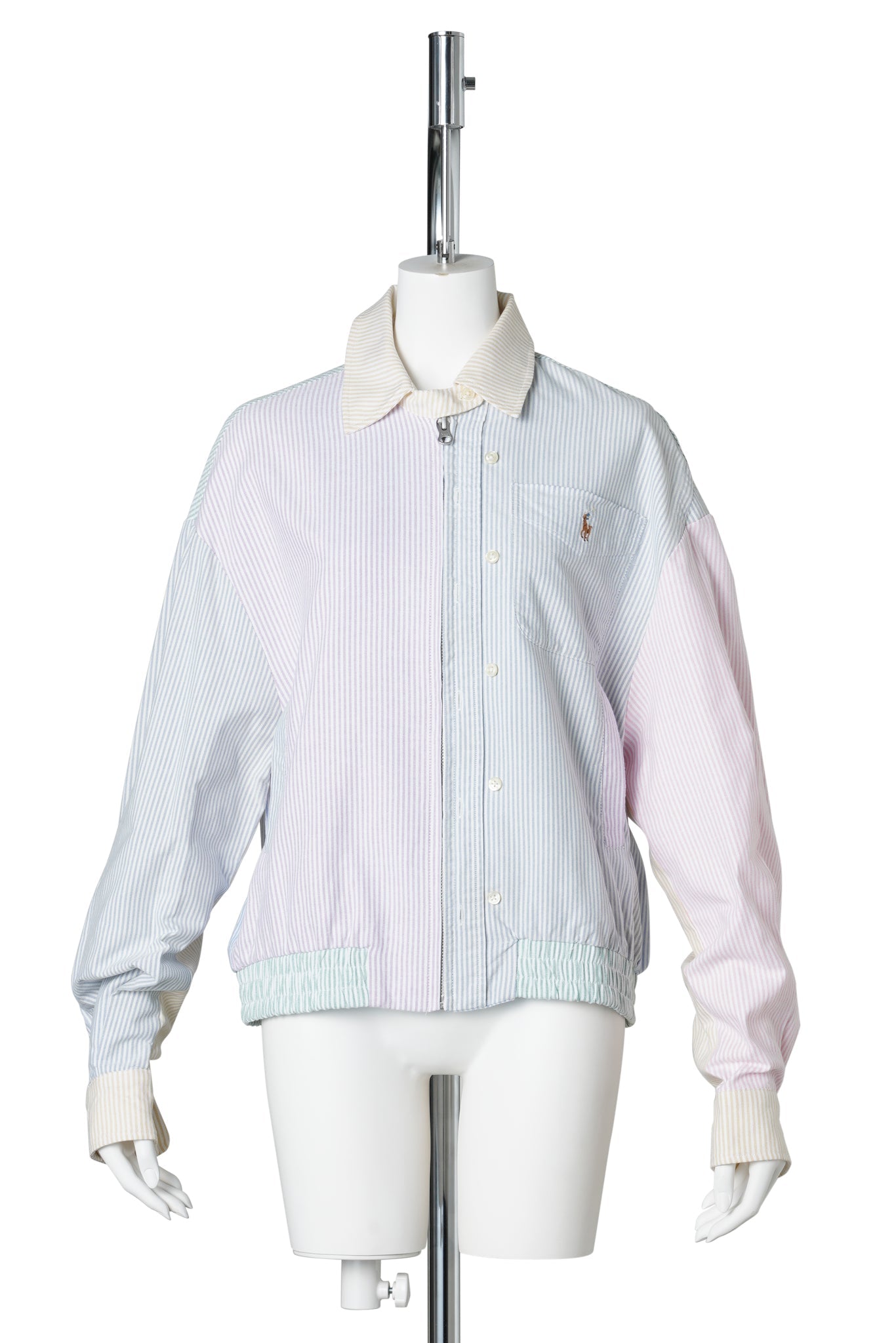 COLOR-BLOCK HARRINGTON JACKET / BLUE