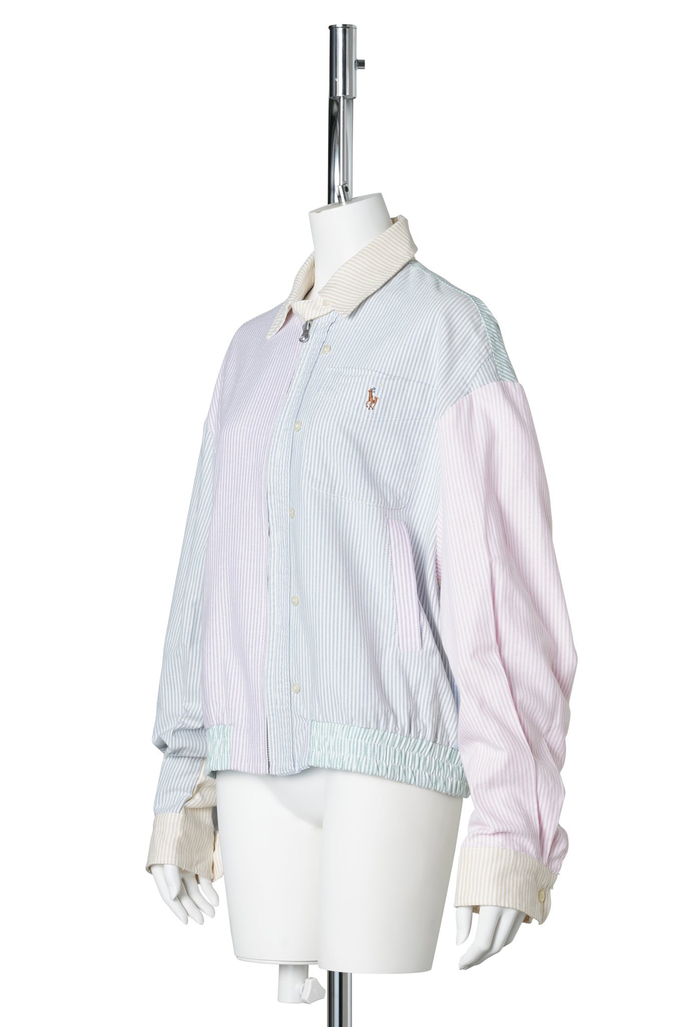 COLOR-BLOCK HARRINGTON JACKET / BLUE