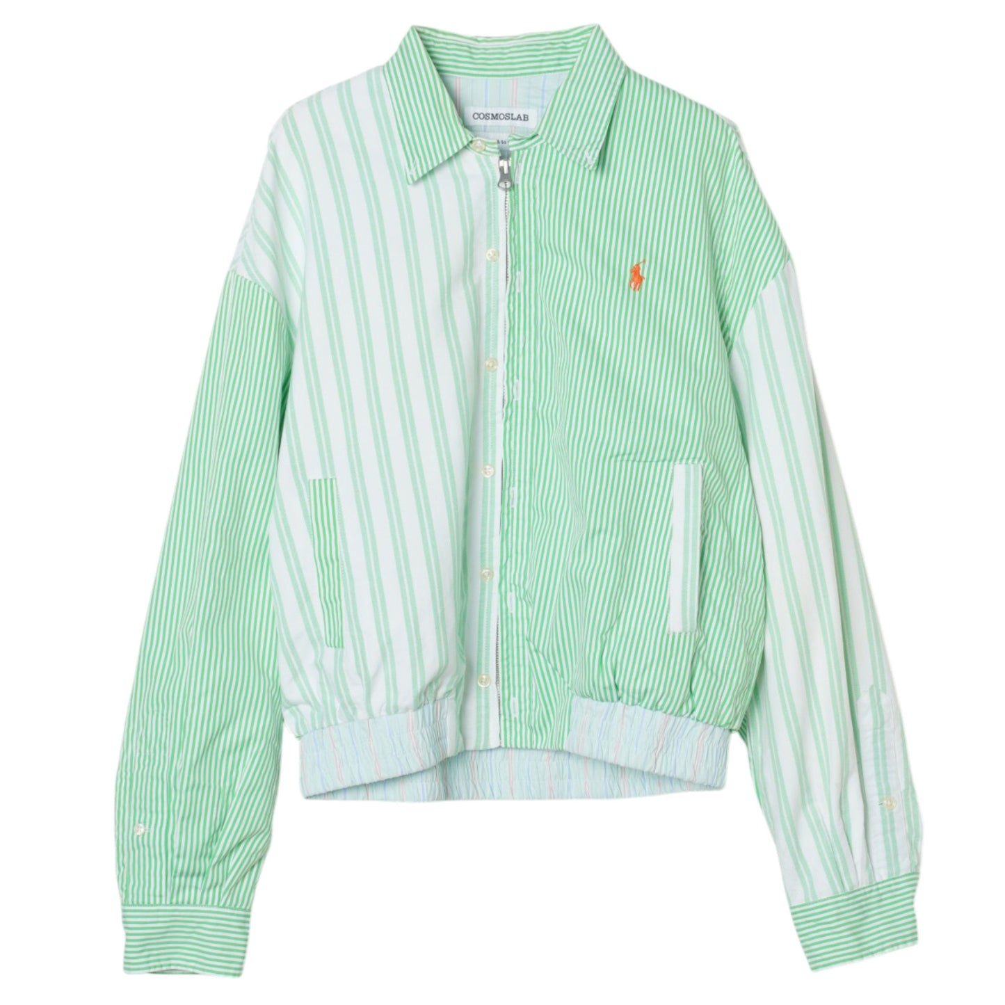 COLOR-BLOCK HARRINGTON JACKET / GREEN