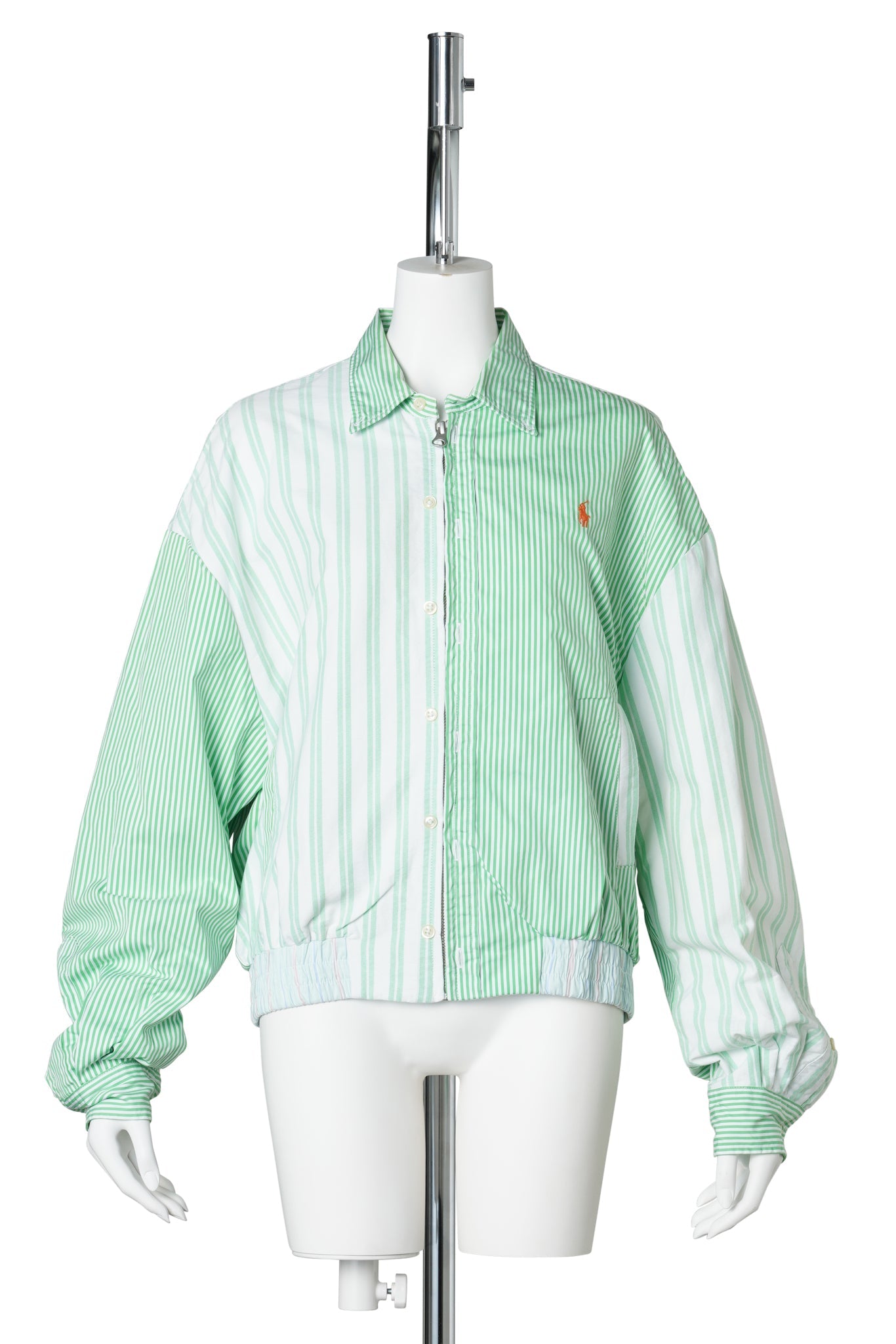 COLOR-BLOCK HARRINGTON JACKET / GREEN