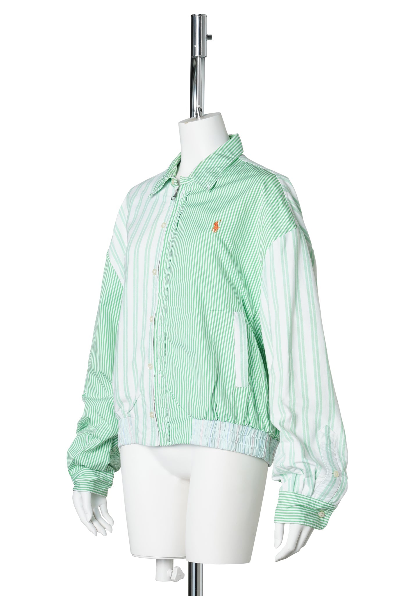 COLOR-BLOCK HARRINGTON JACKET / GREEN