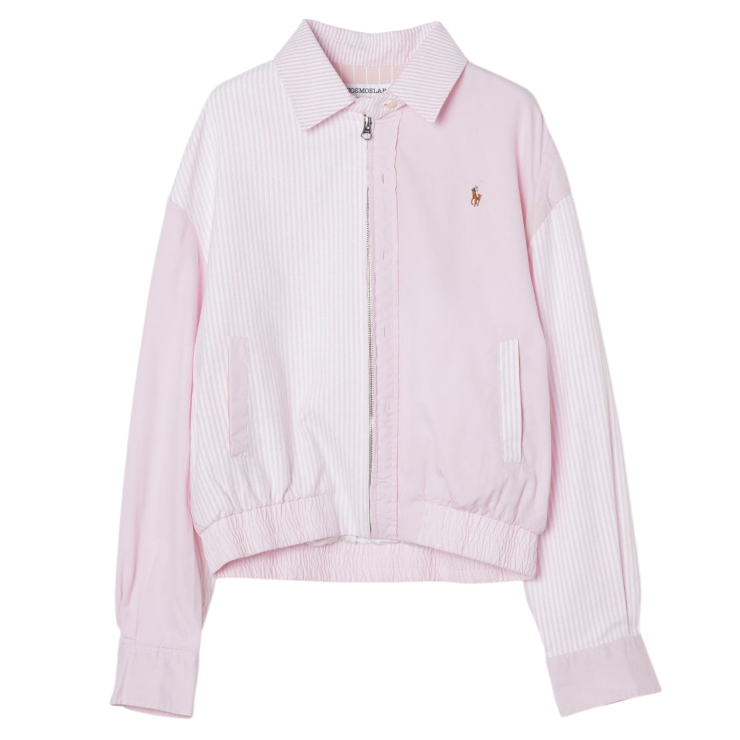 COLOR-BLOCK HARRINGTON JACKET / PINK/PURPLE