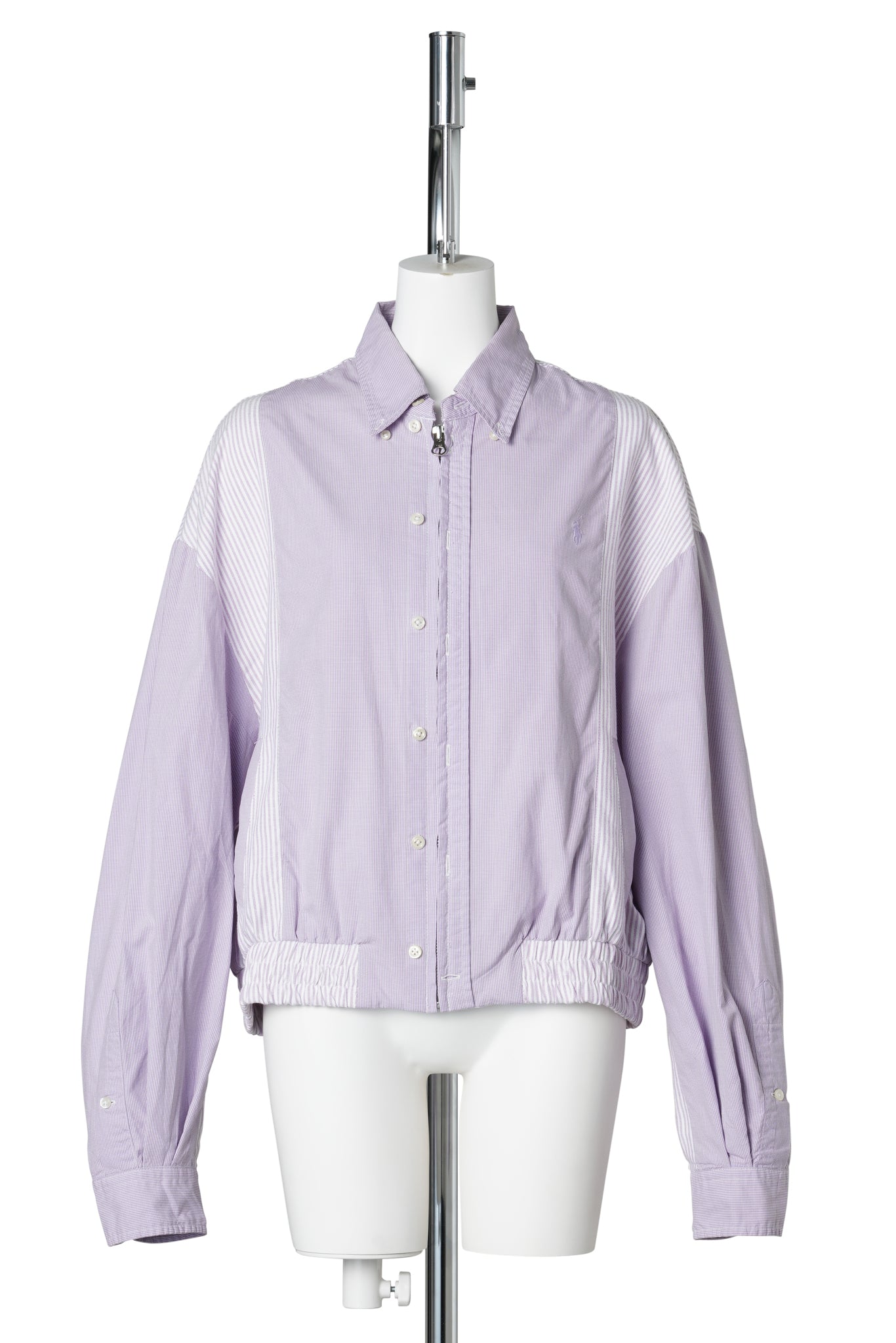 CENTER-SEAM HARRINGTON JACKET / PINK/PURPLE