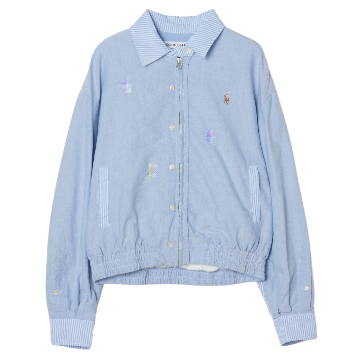 EMBROIDERED HARRINGTON JACKET / BLUE