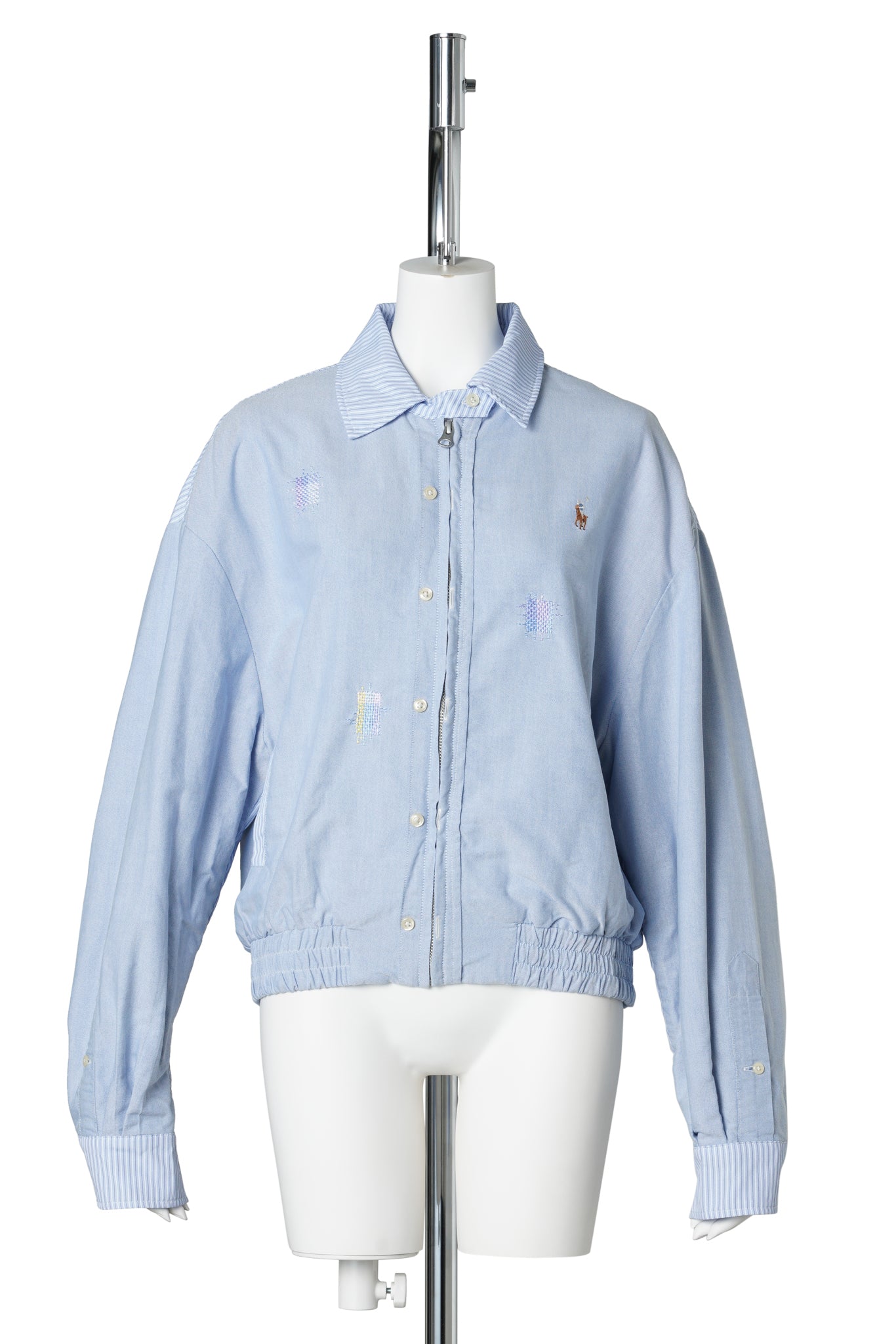 EMBROIDERED HARRINGTON JACKET / BLUE
