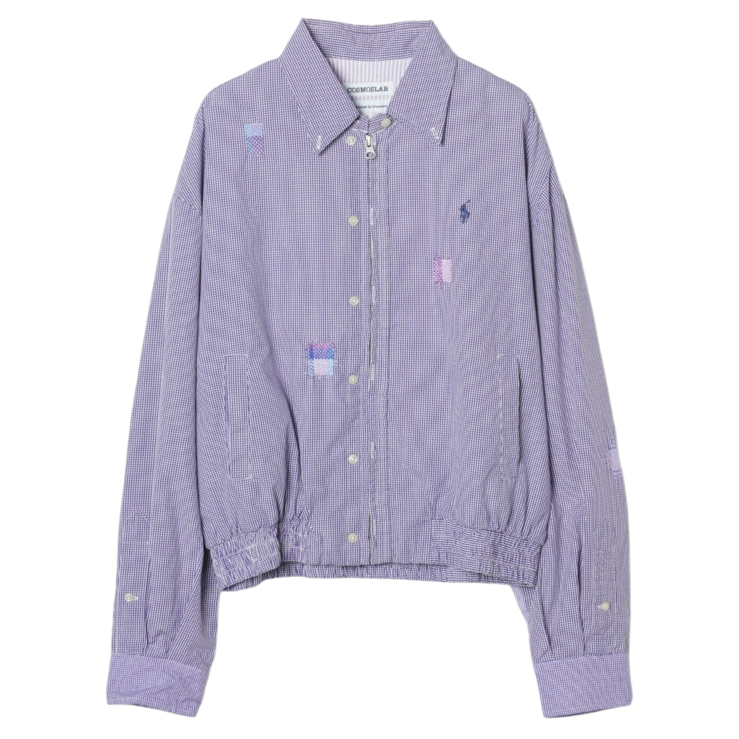 EMBROIDERED HARRINGTON JACKET / PINK/PURPLE