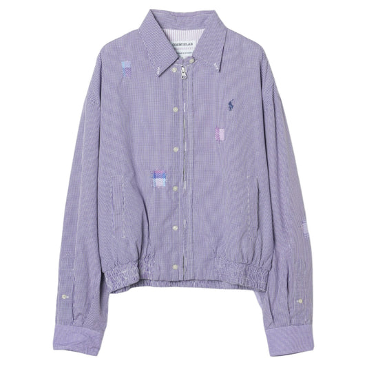 EMBROIDERED HARRINGTON JACKET / PINK/PURPLE