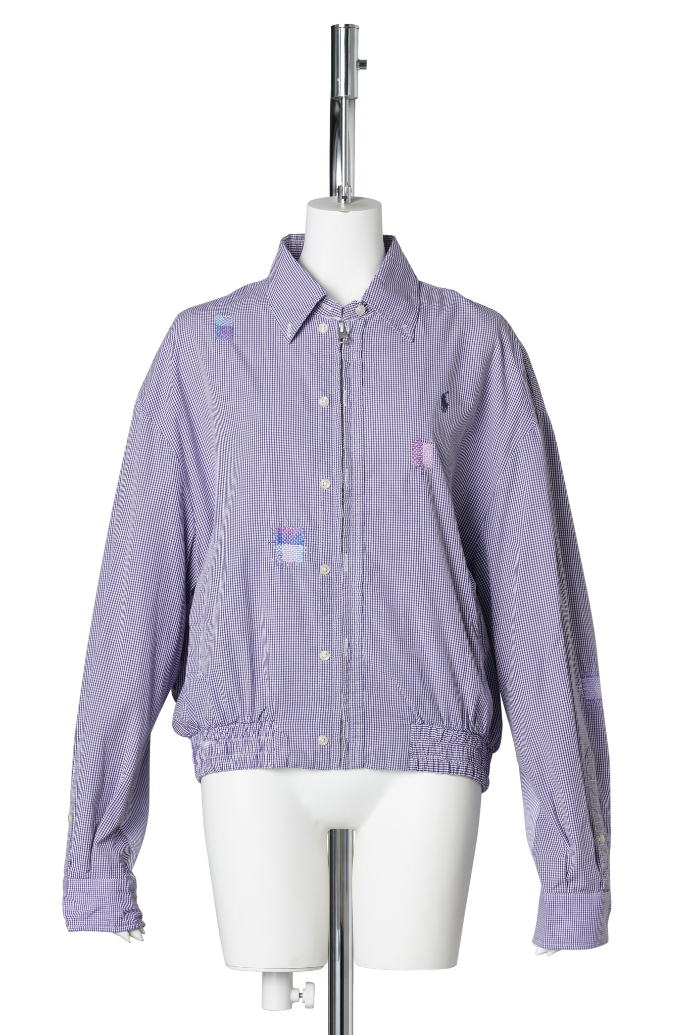 EMBROIDERED HARRINGTON JACKET / PINK/PURPLE