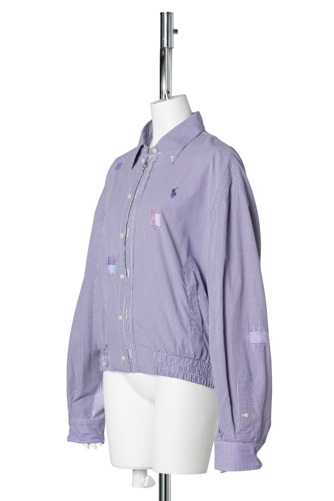 EMBROIDERED HARRINGTON JACKET / PINK/PURPLE