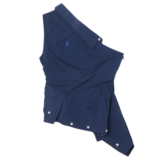ONE-SHOULDER TOP / BLUE