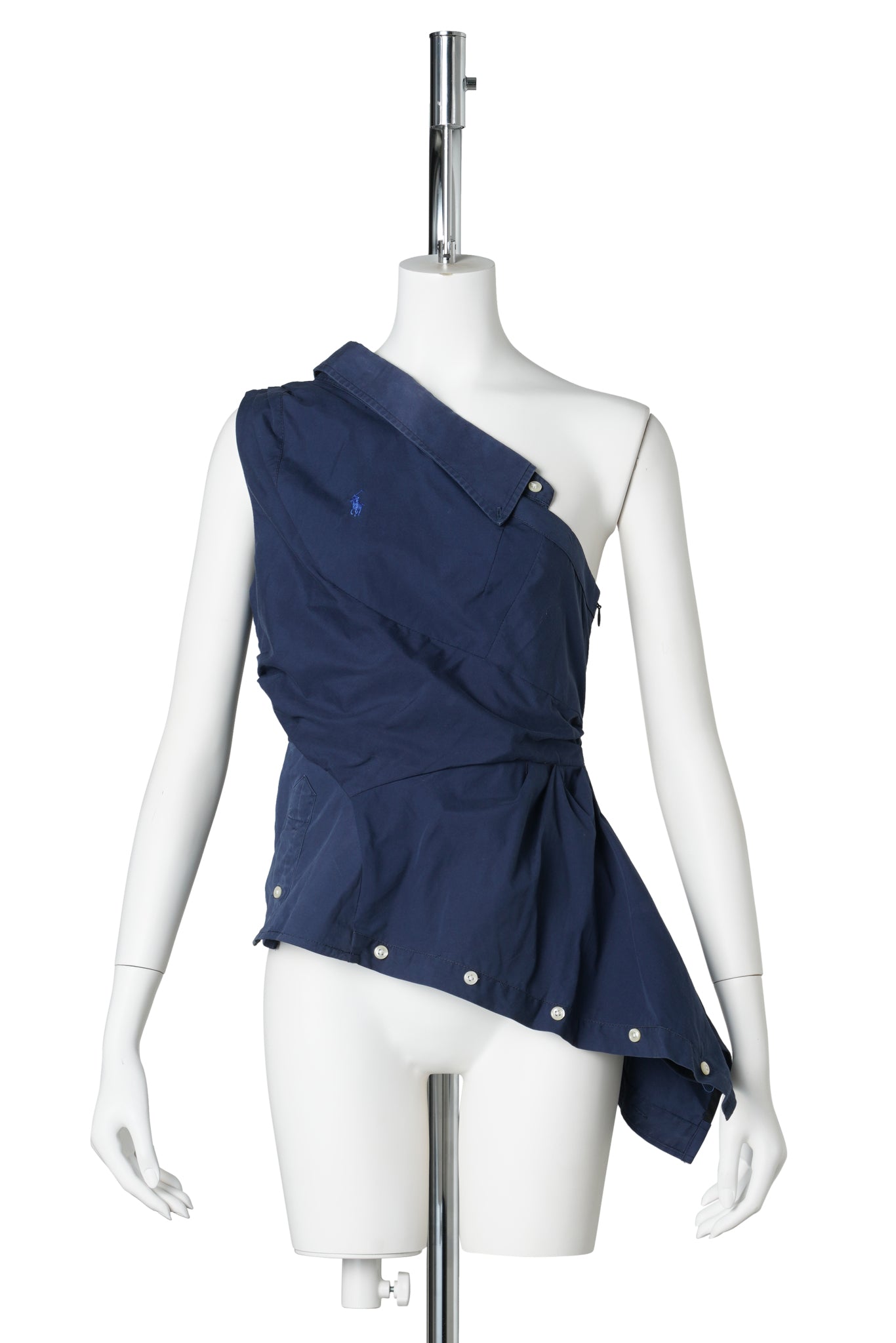 ONE-SHOULDER TOP / BLUE