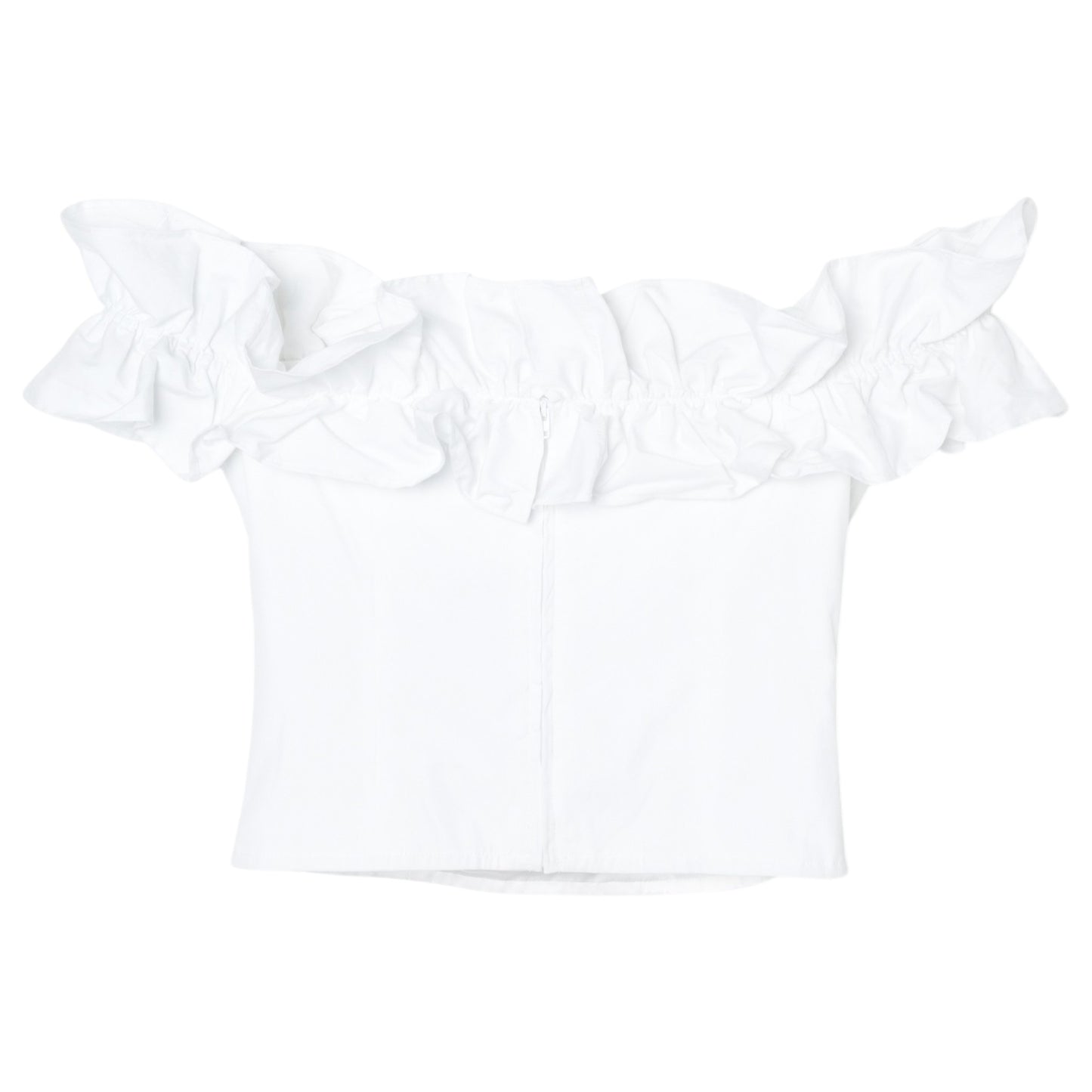 OFF-SHOULDER PEPLUM TOP / WHITE
