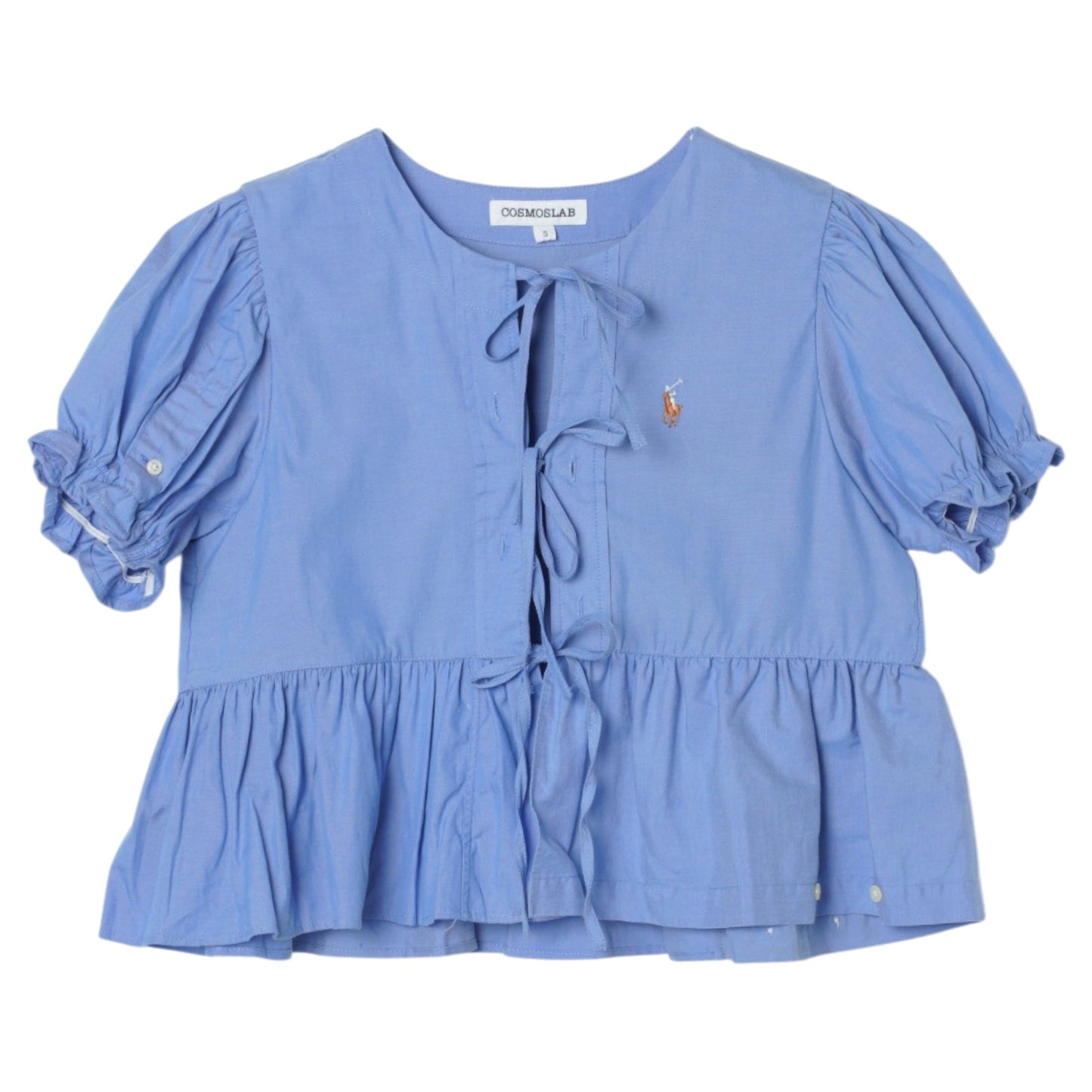 PUFF-SLEEVE TOP / BLUE