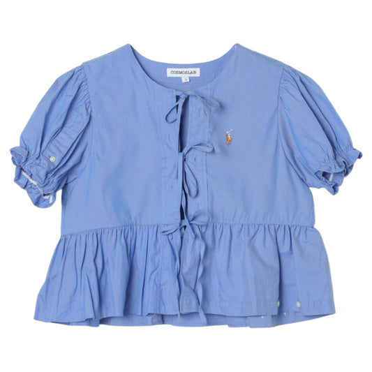 PUFF-SLEEVE TOP / BLUE