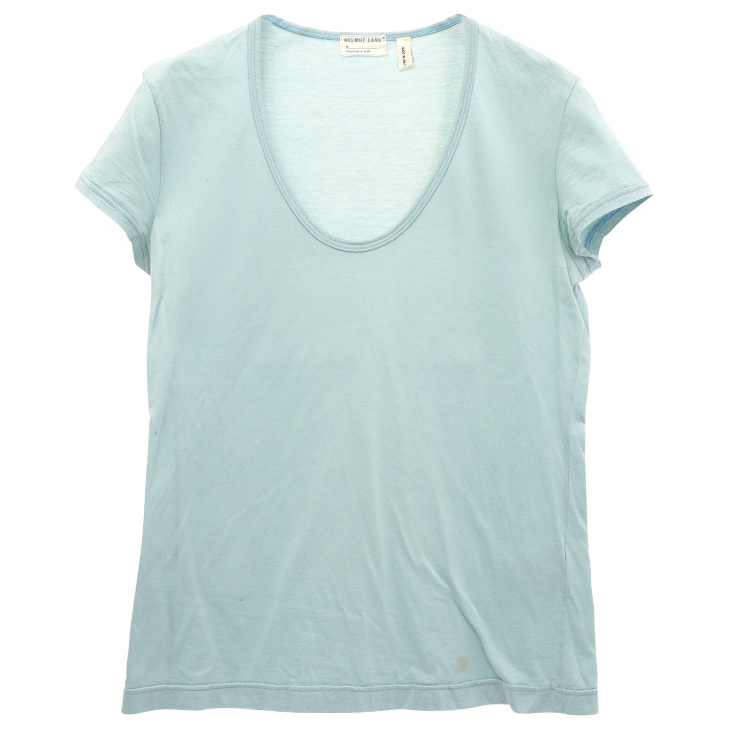 U NECK T-SHIRT / LIGHT BLUE