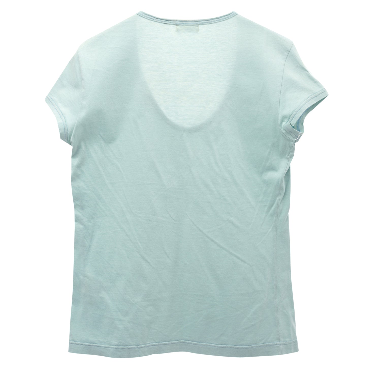 U NECK T-SHIRT / LIGHT BLUE