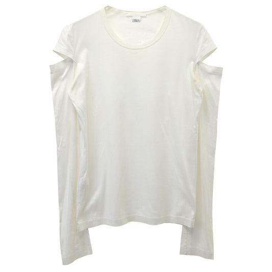 SLIT LONG SLEEVE TOP / WHITE