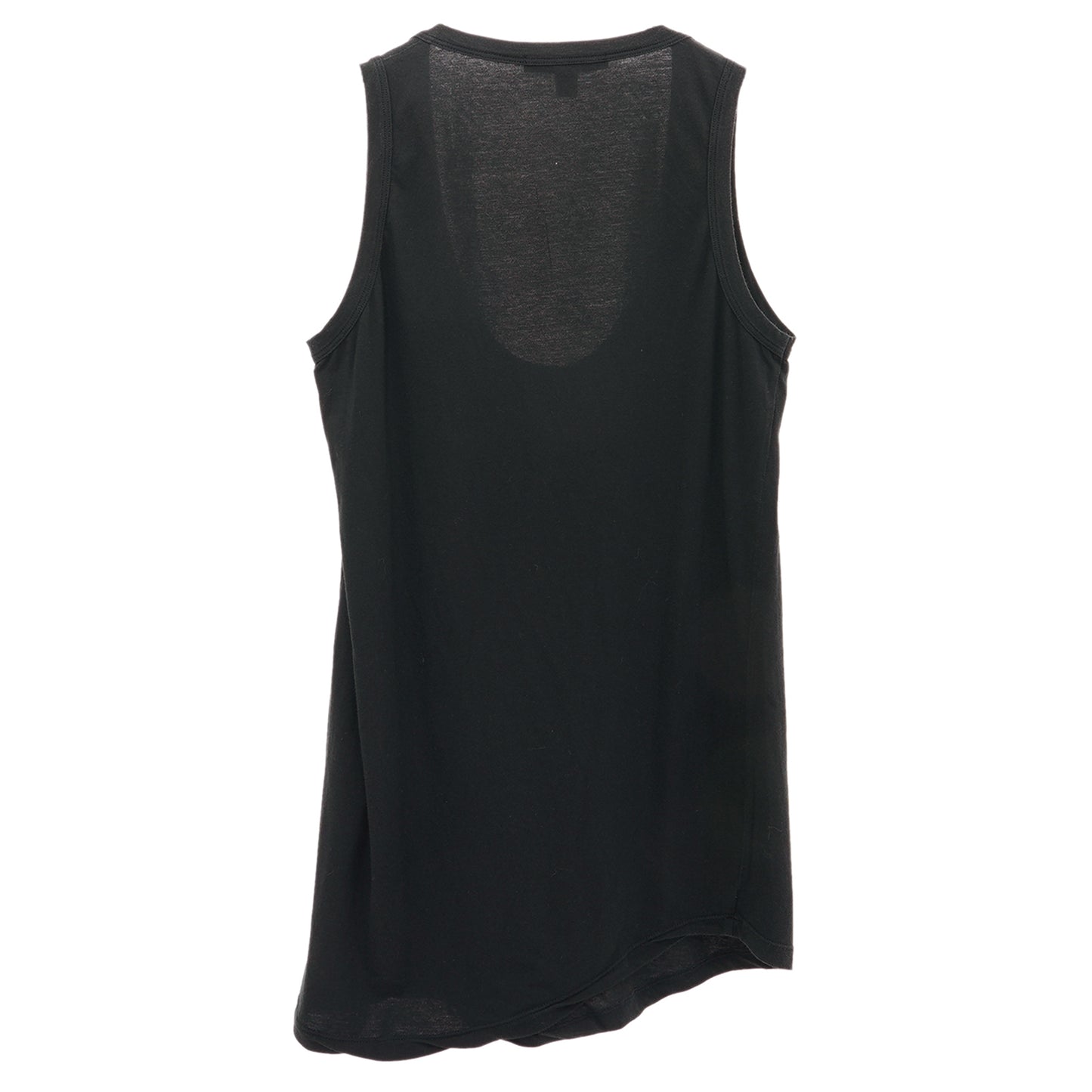 ASYMMETRY LONG TANK TOP / BLACK