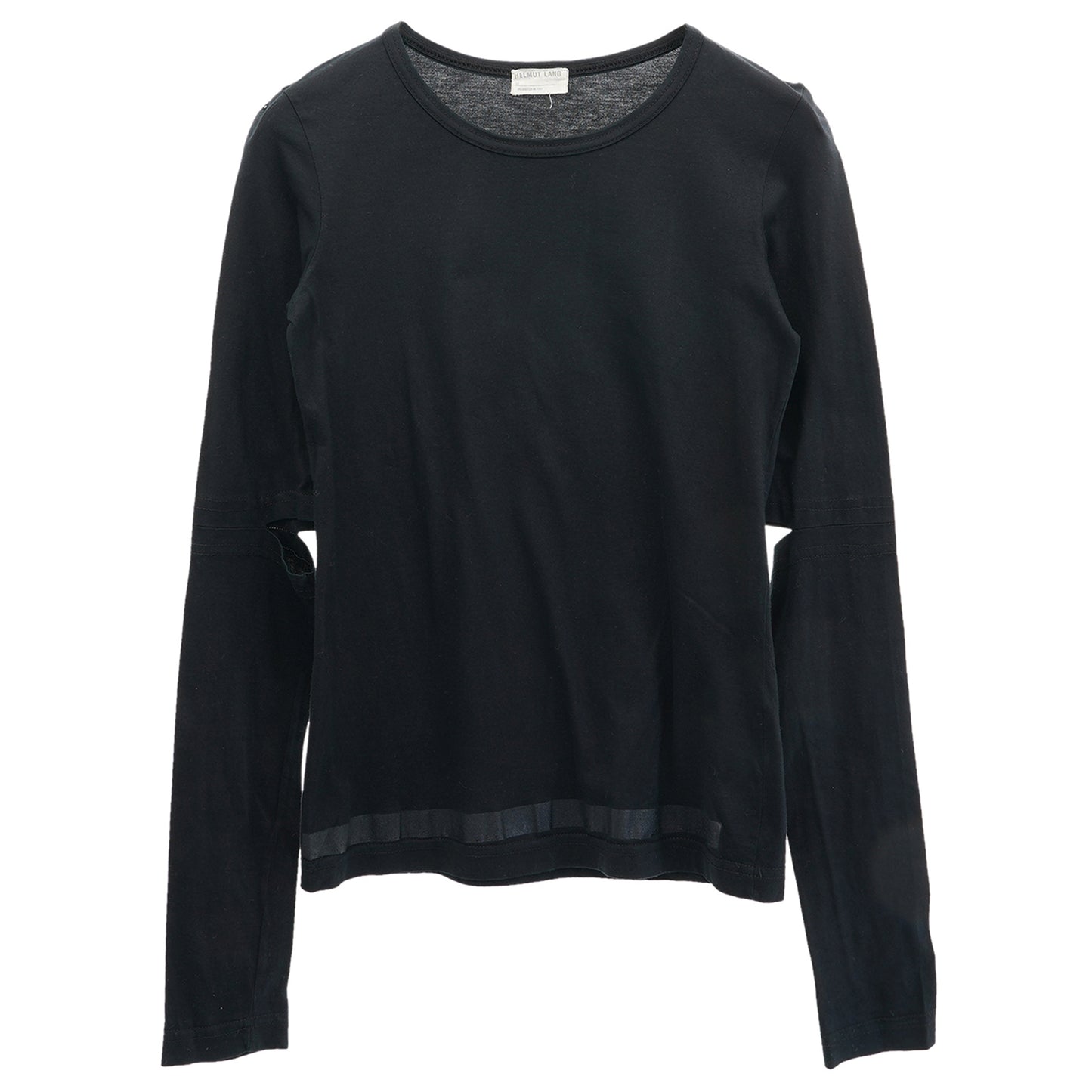 SLIT LONG SLEEVE TOP / BLACK