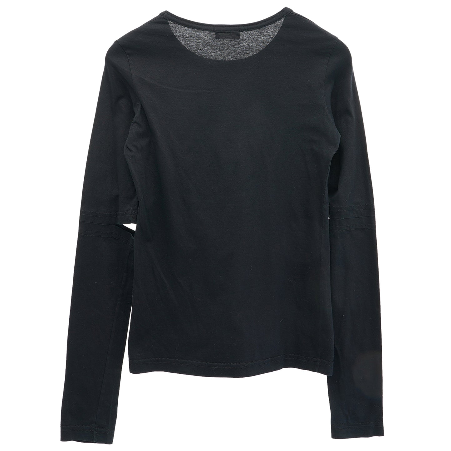 SLIT LONG SLEEVE TOP / BLACK