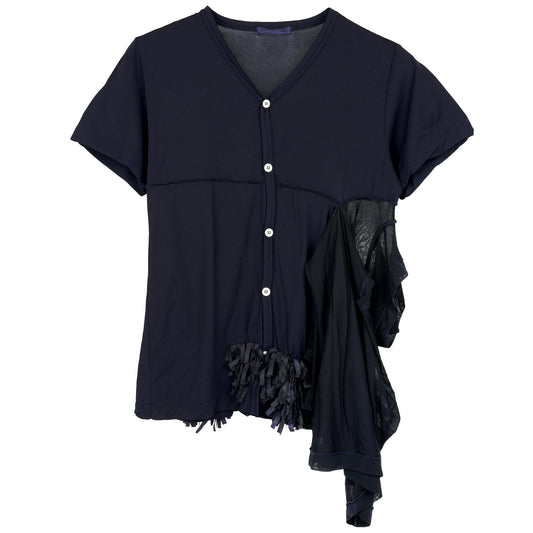 FRILL CARDIGAN / NAVY