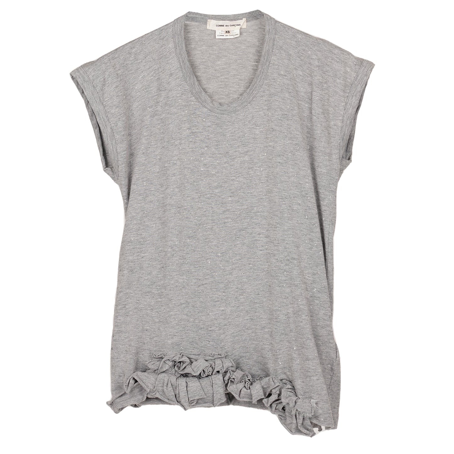 FRILL SLEEVELESS TOP / GREY