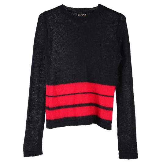 STRIPE SWEATER / BLACK&RED