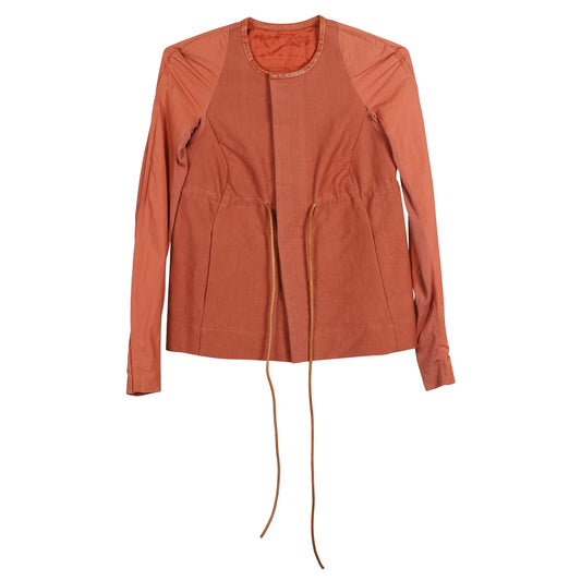 COLLARLESS JACKET / ORANGE