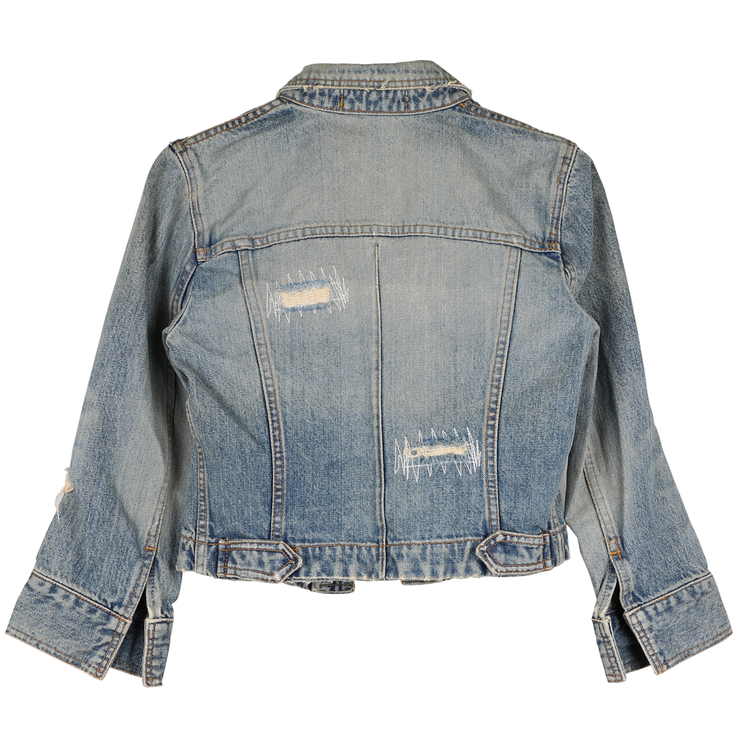 DAMAGE DENIM JACKET / LIGHT INDIGO