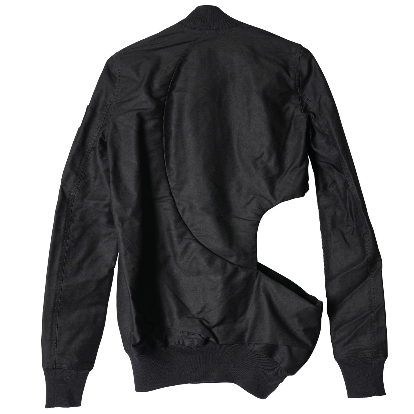 CUT OUT BOMBER JACKET / BLACK