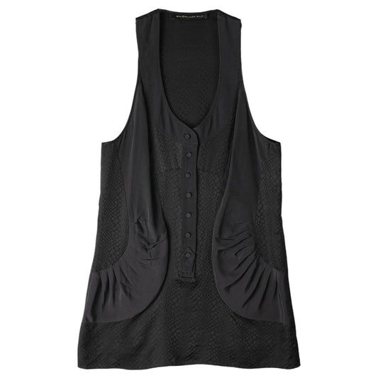 BUTTON UP TANK TOP / BLACK