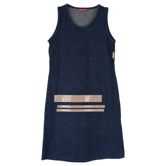 DENIM SLEEVELESS DRESS / INDIGO