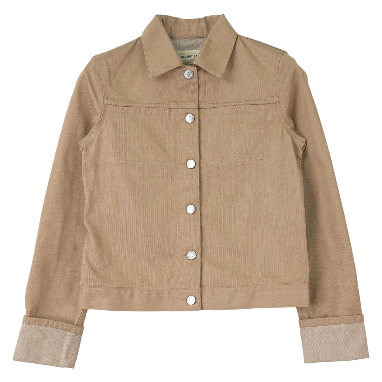 EXTRA SLEEVE RAW SILK DENIM JACKET / BEIGE