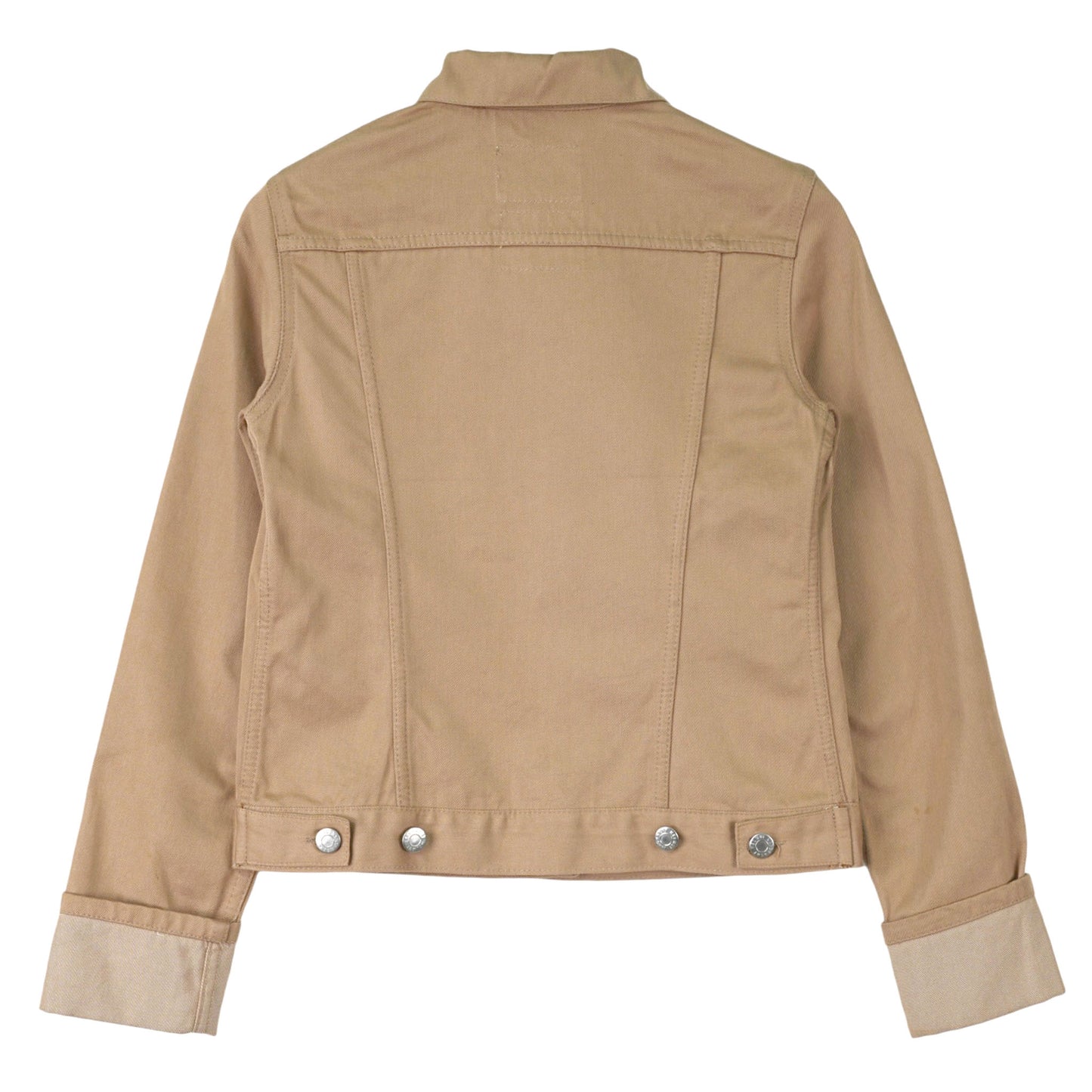 EXTRA SLEEVE RAW SILK DENIM JACKET / BEIGE