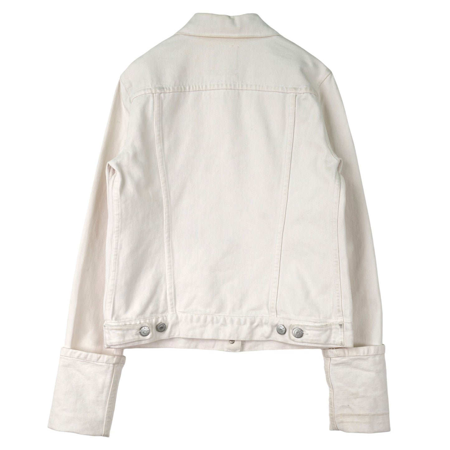 EXTRA SLEEVE DENIM JACKET / WHITE