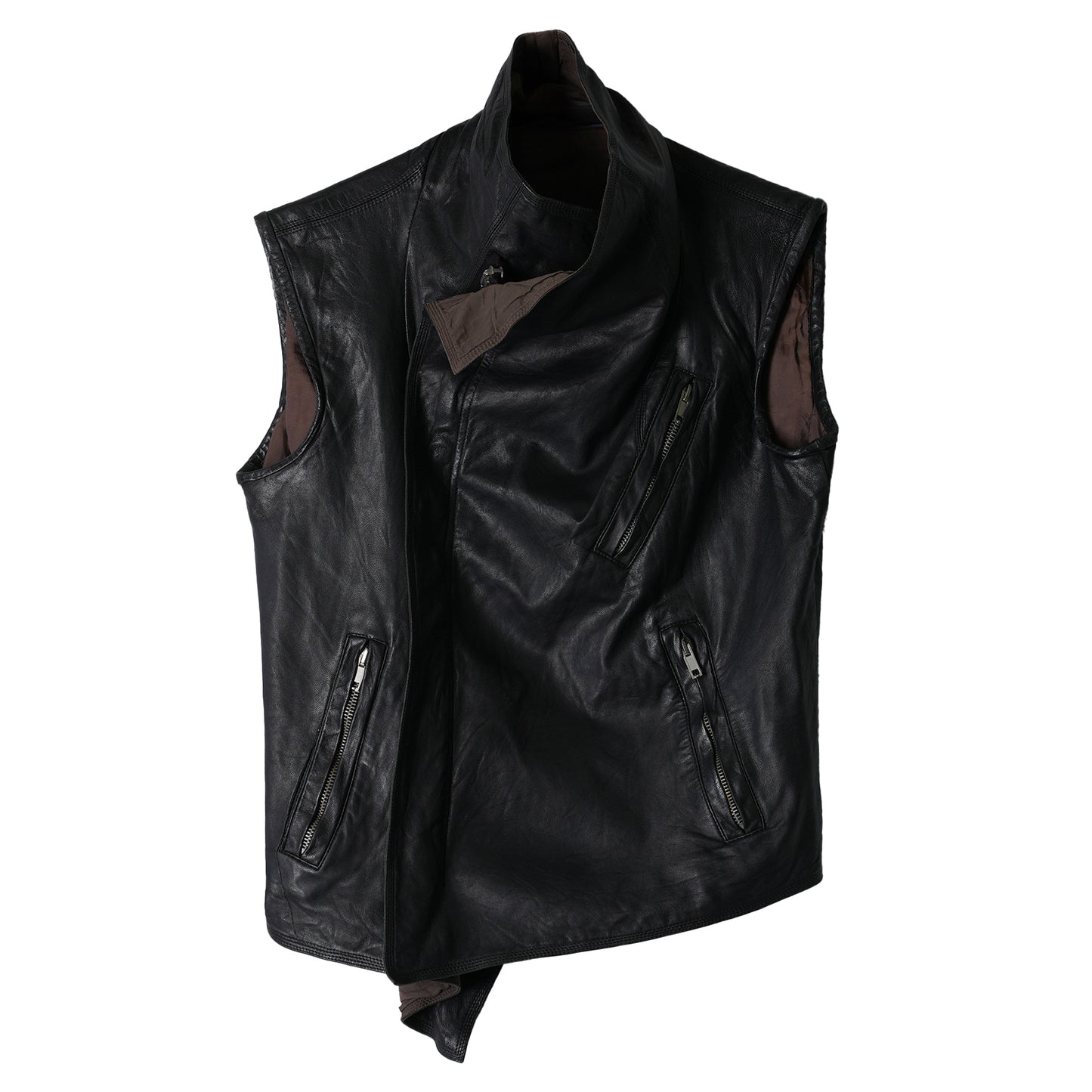 LEATHER VEST / BLACK