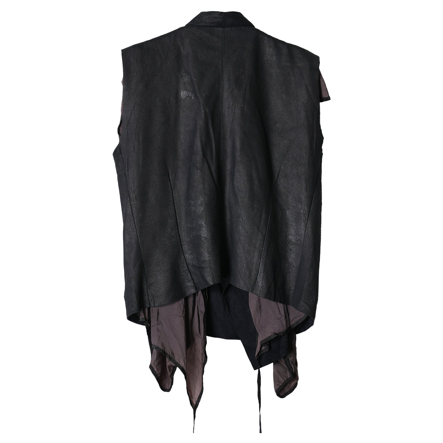 LEATHER VEST / BLACK