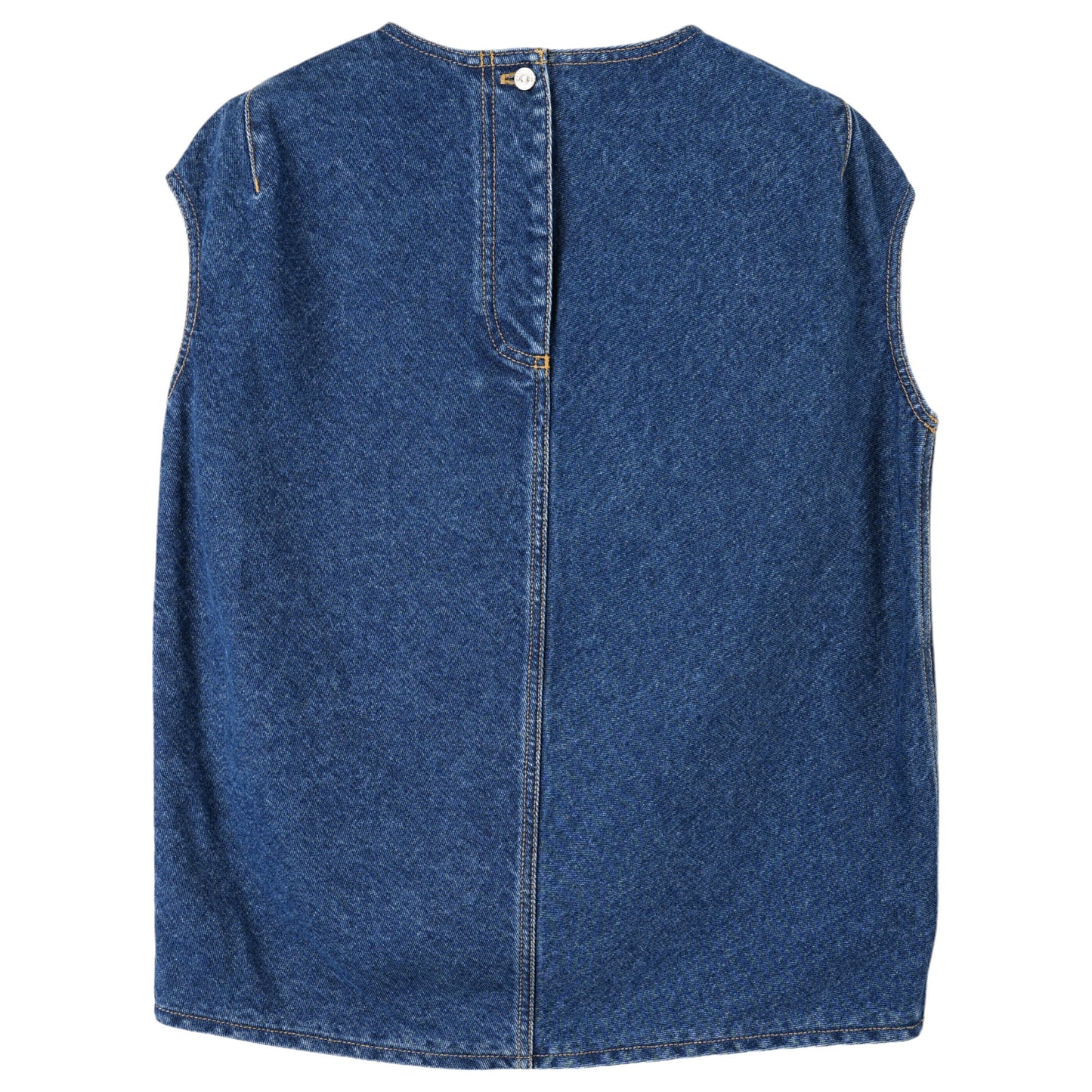 SLEEVELESS DENIM TOP / INDIGO