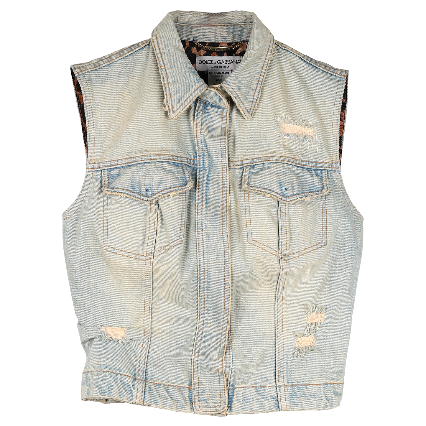 SLEEVELESS DENIM JACKET / LIGHT INDIGO