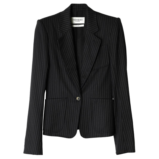 PINSTRIPE JACKET / BLACK