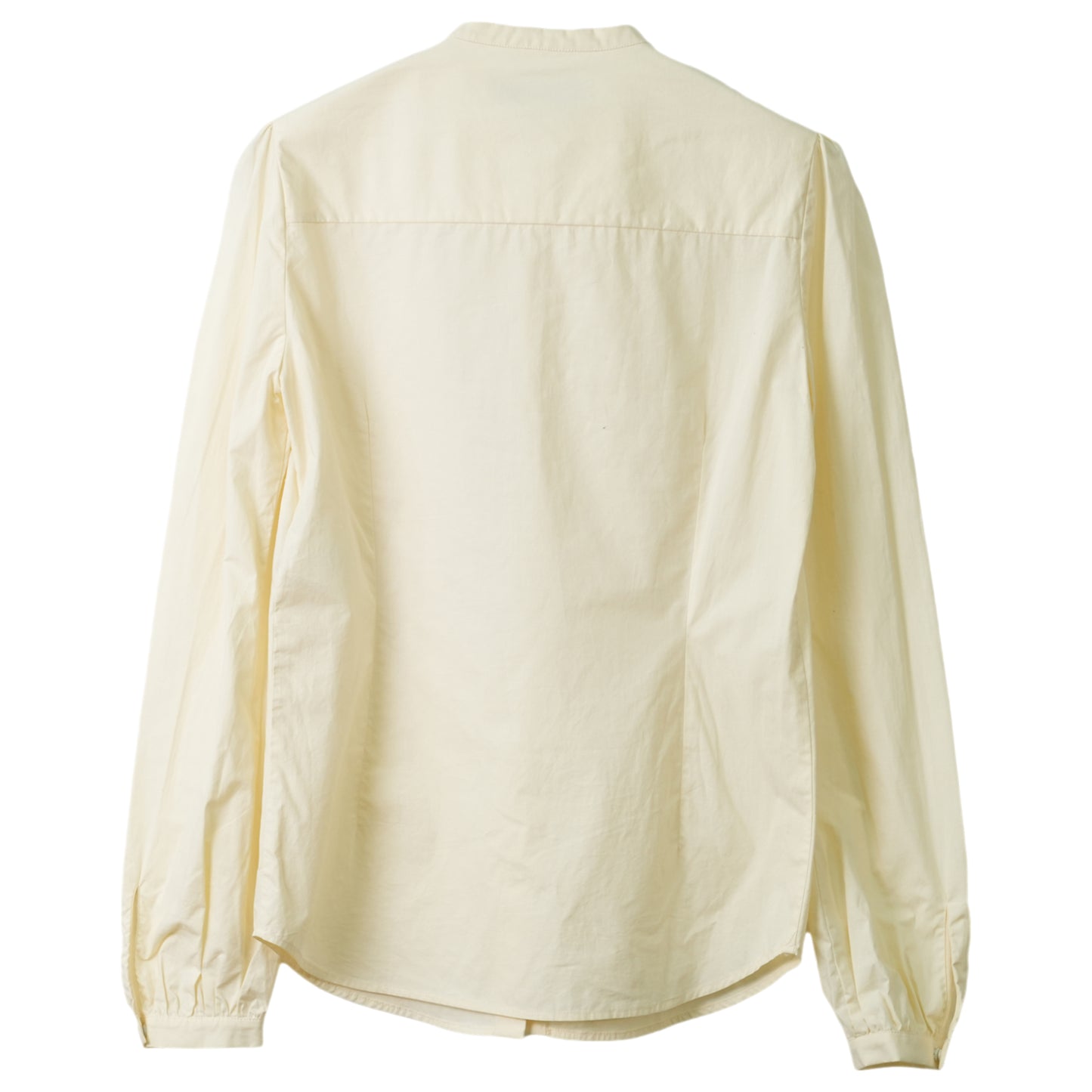 EMBROIDERED COLLARLESS SHIRTWHITE / OFF WHITE